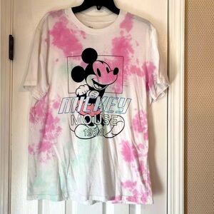 Disney Mickey Mouse Tie Dye Tshirt Large women’s
